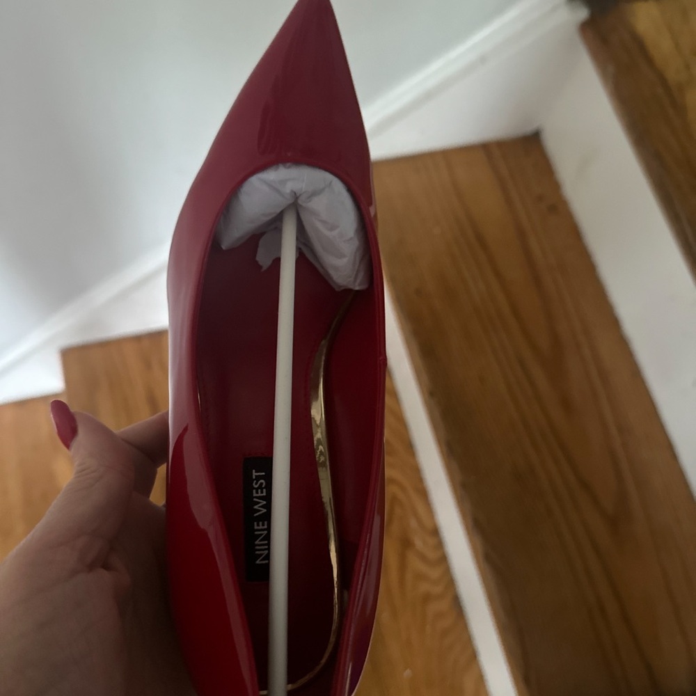 Nine West Glossy Red Heels